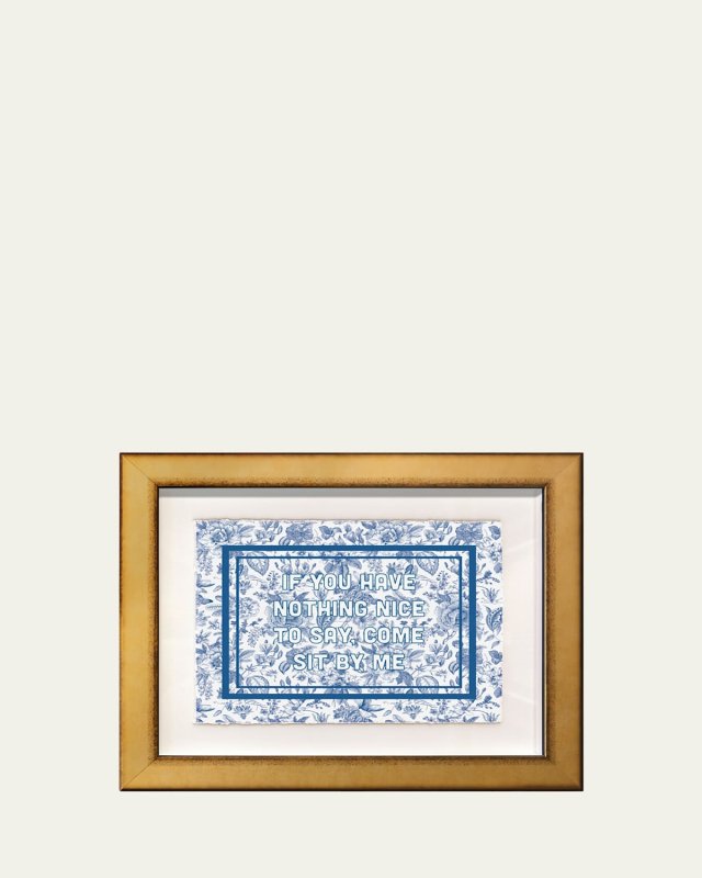 Text J "Nothing Nice" Art Print by Nick Mele